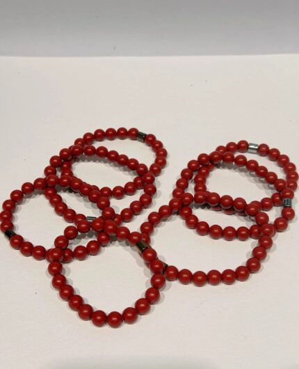 Zinobar (Zinober) Doğaltaş bileklik (8mm)